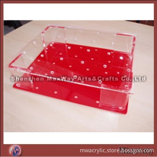 Red Square Acrylic/Perspex Candy Box with Top